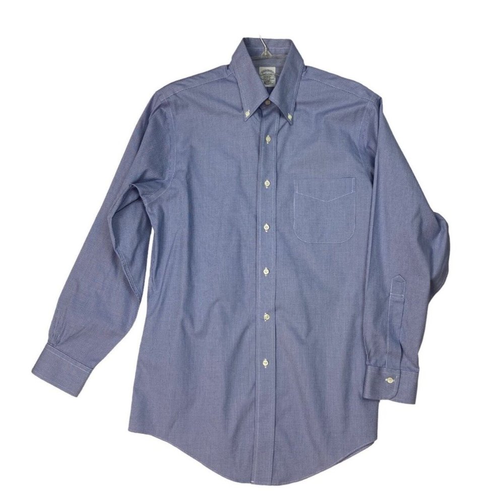 *Brooks Brothers Button Down Dress Shirt Mens Size 15-32 Blue Original Polo